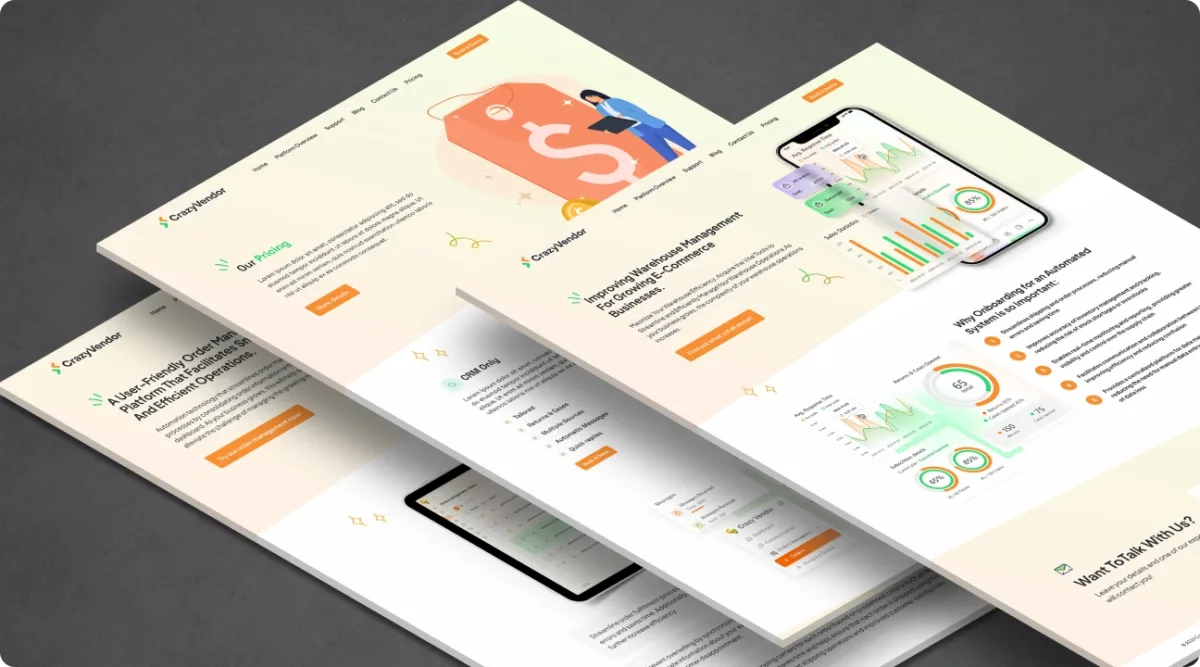 Development of detailed pages of service modules