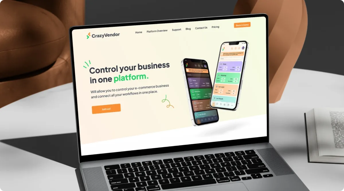 Development of the main page