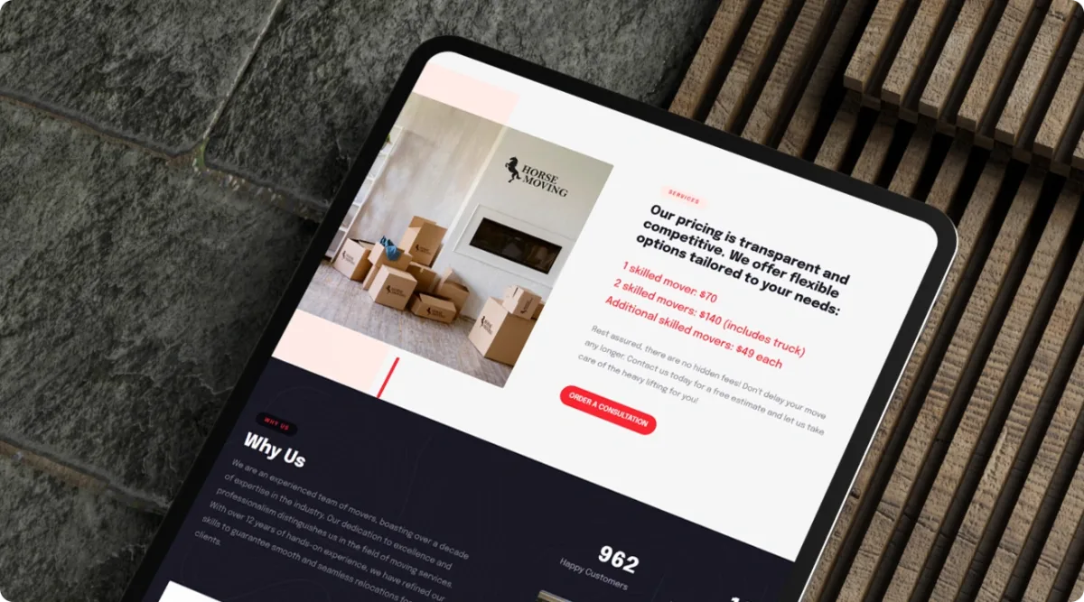 Development of a service screen
