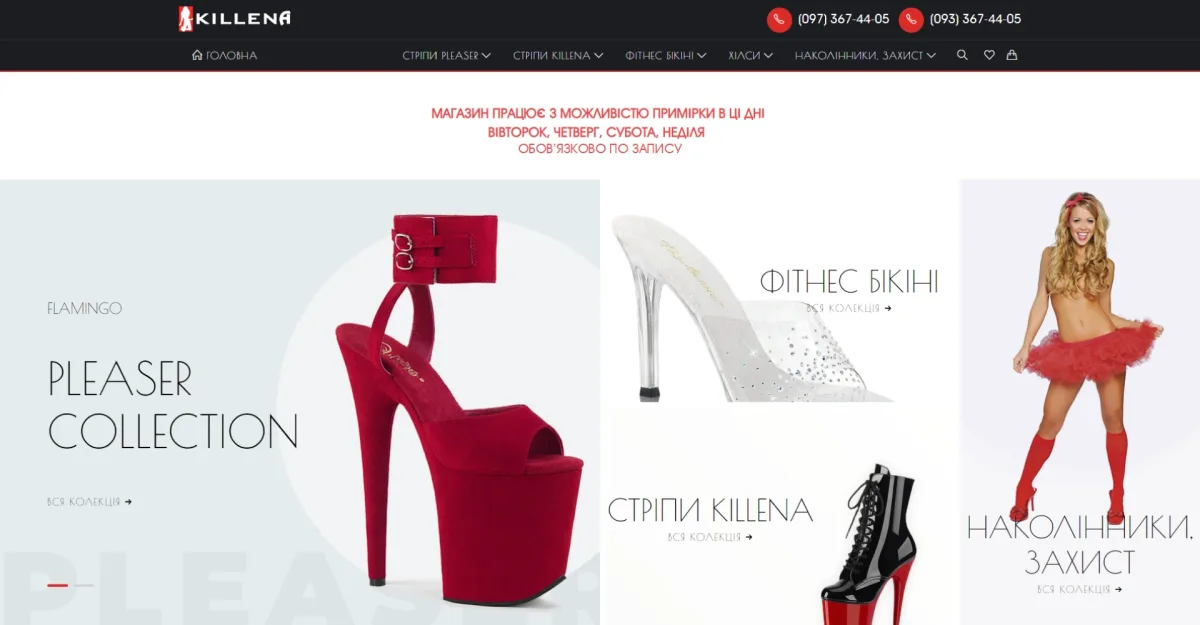 Development of an online store website