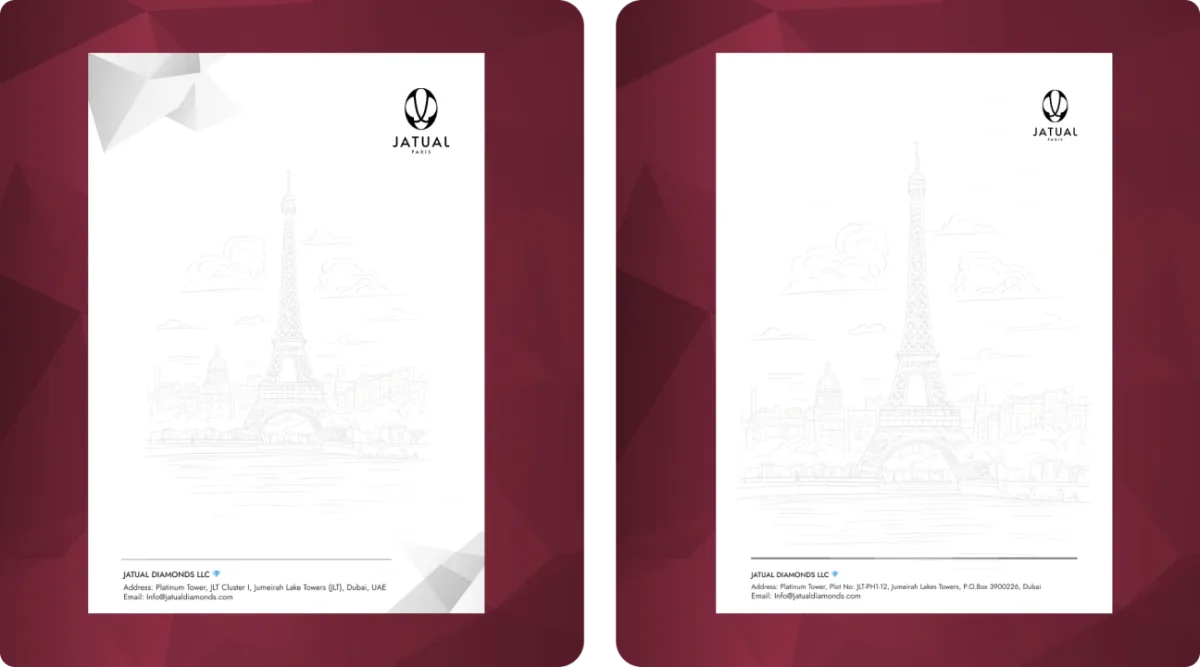 Jatual Paris: development of a logo and letterhead for the company