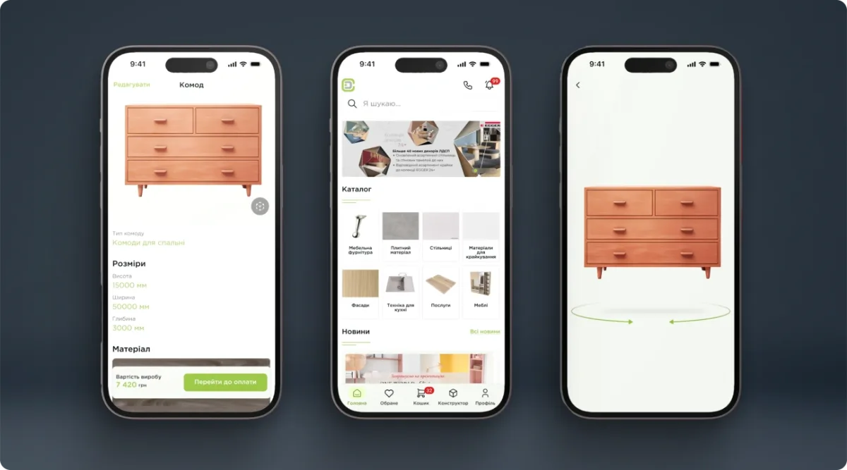 UX/UI design and development of a mobile application prototype